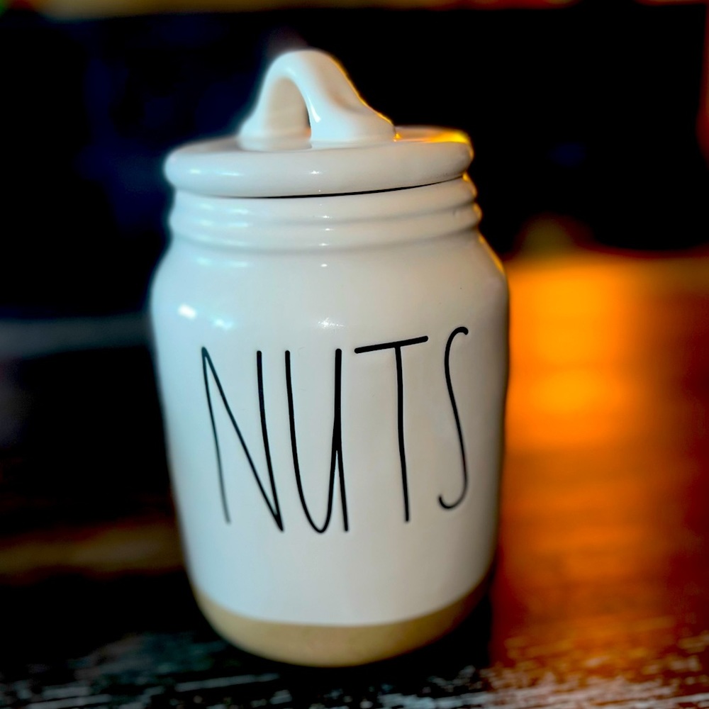 Rae Dunn “Nuts” Jar with lid
